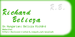 richard belicza business card
