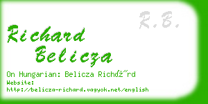 richard belicza business card